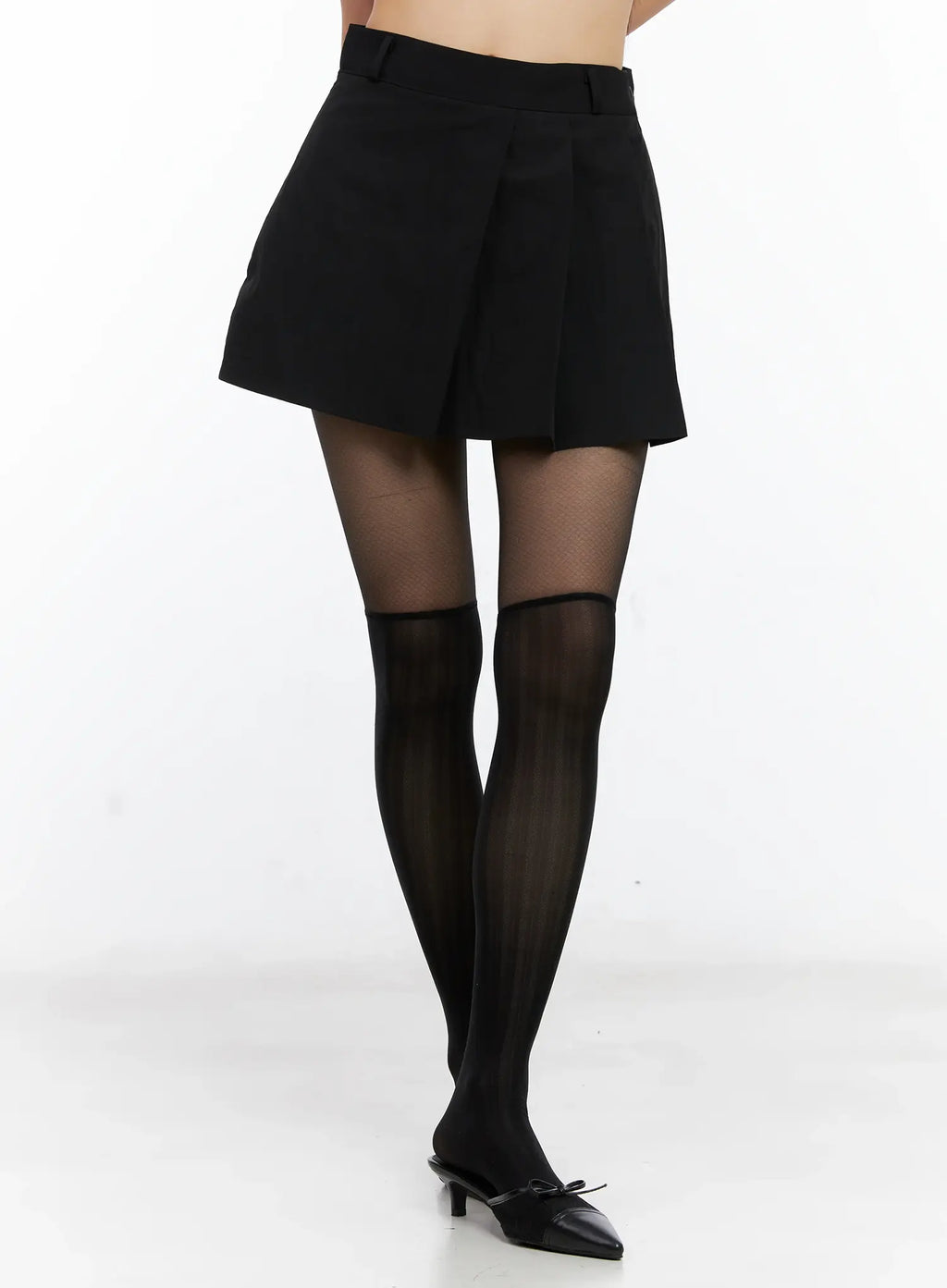 Pleated A-Line Mini Skirt CL529