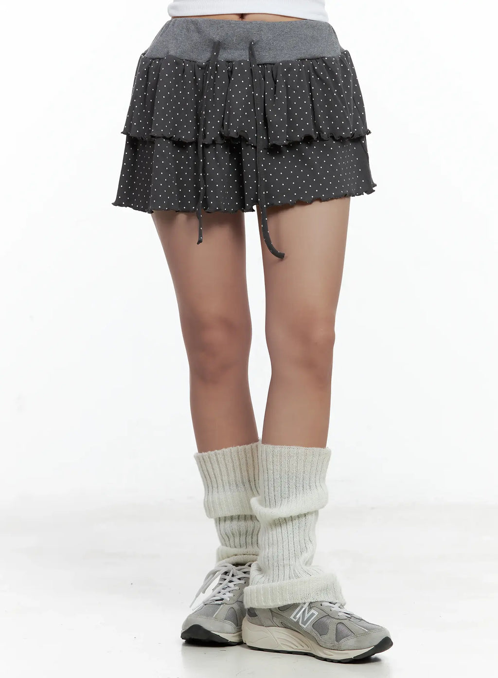 Polka Dot Tiered Mini Skirt CL509