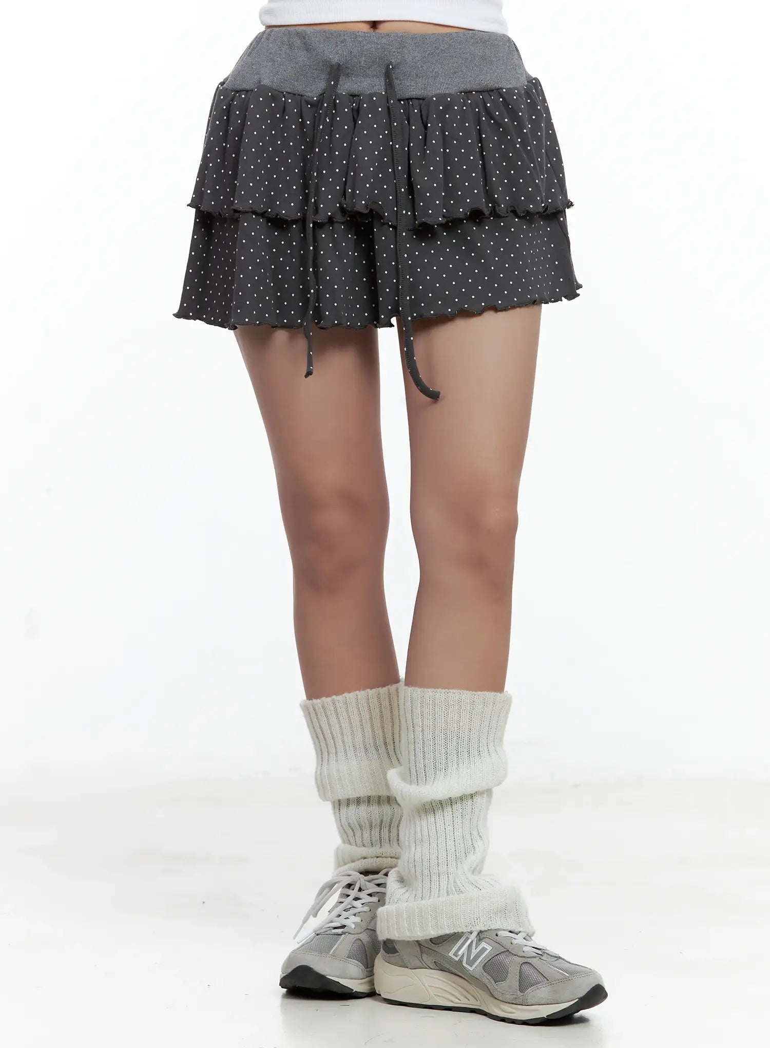 Polka Dot Tiered Mini Skirt CL509