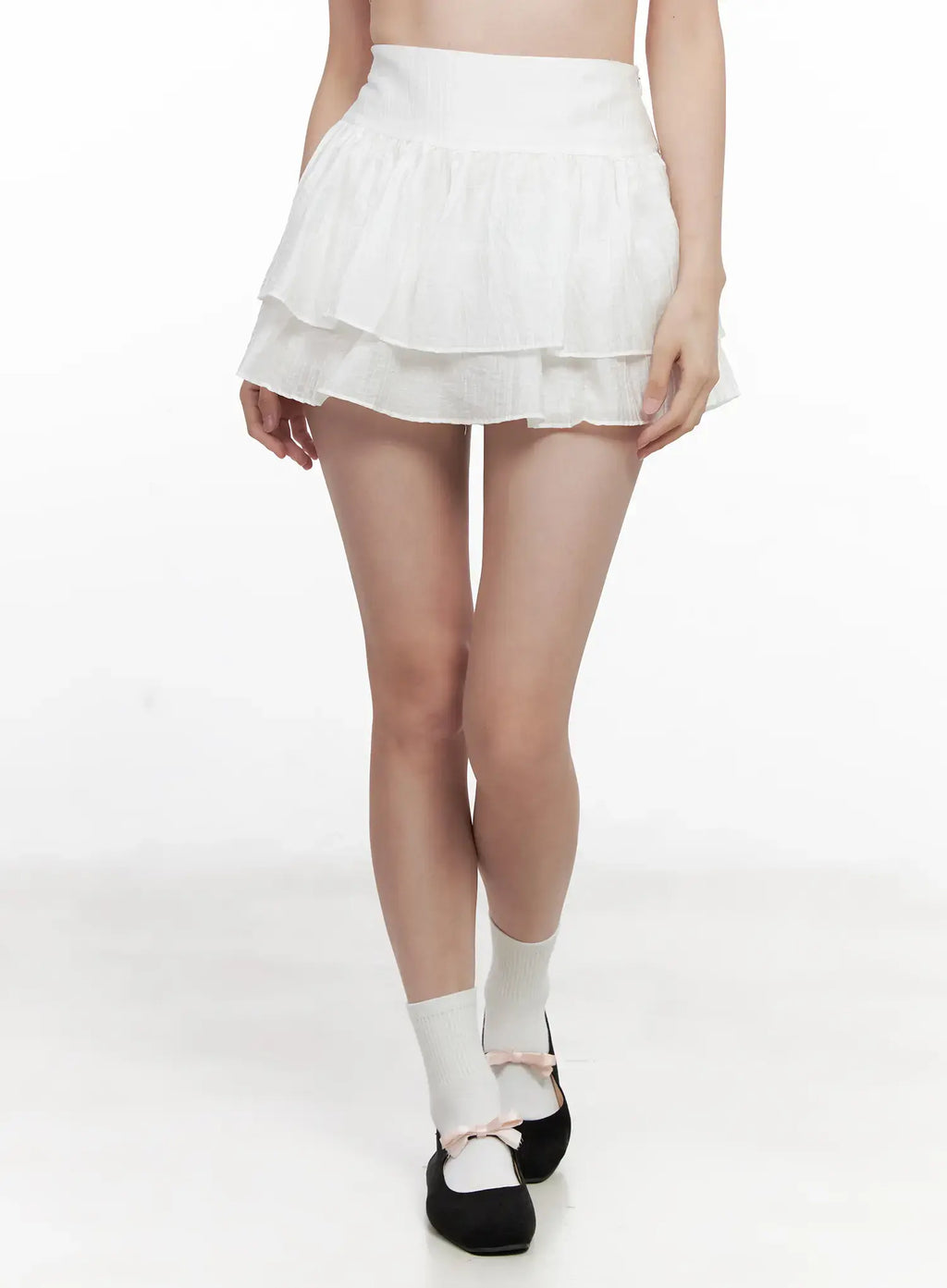 Layered Ruffle Mini Skirt CL523