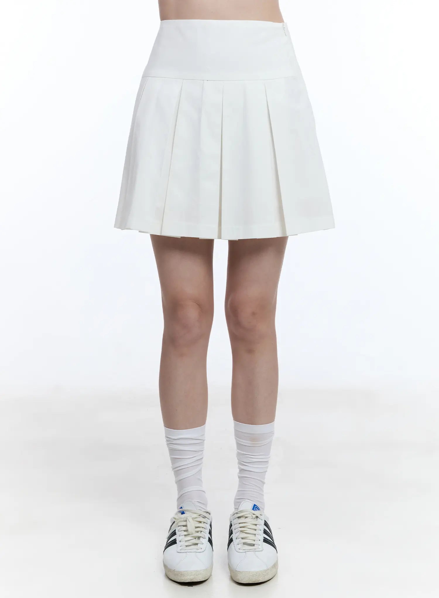 High-Waist Pleated Mini Skirt CU513