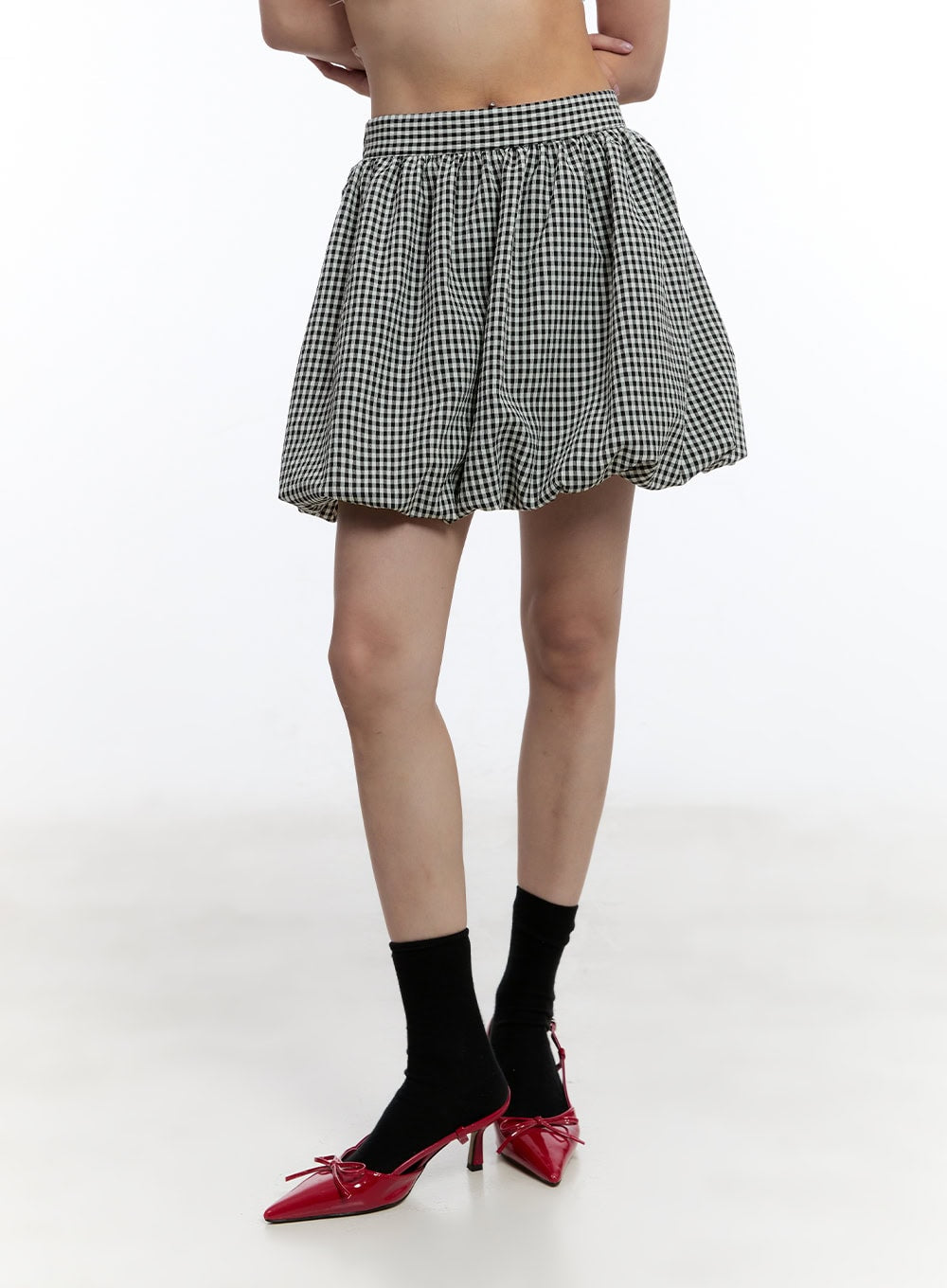 Gingham Check Mini Skirt CU502