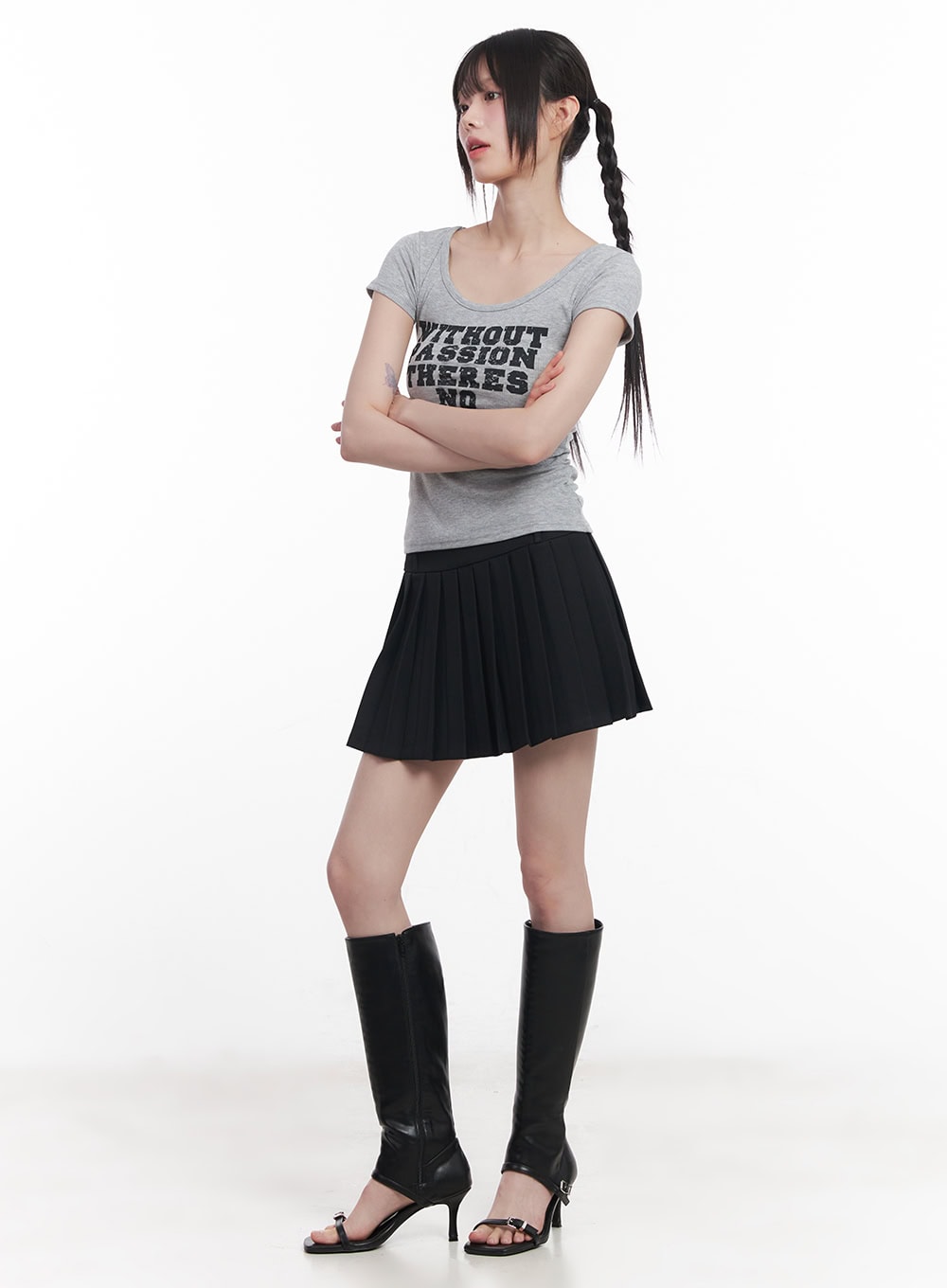 Pleated Mini Skirt CU506