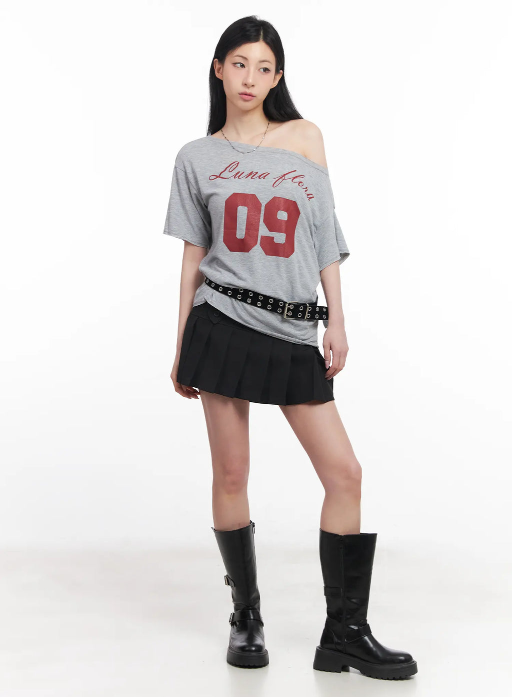 Solid Pleated Mini Skirt CU511