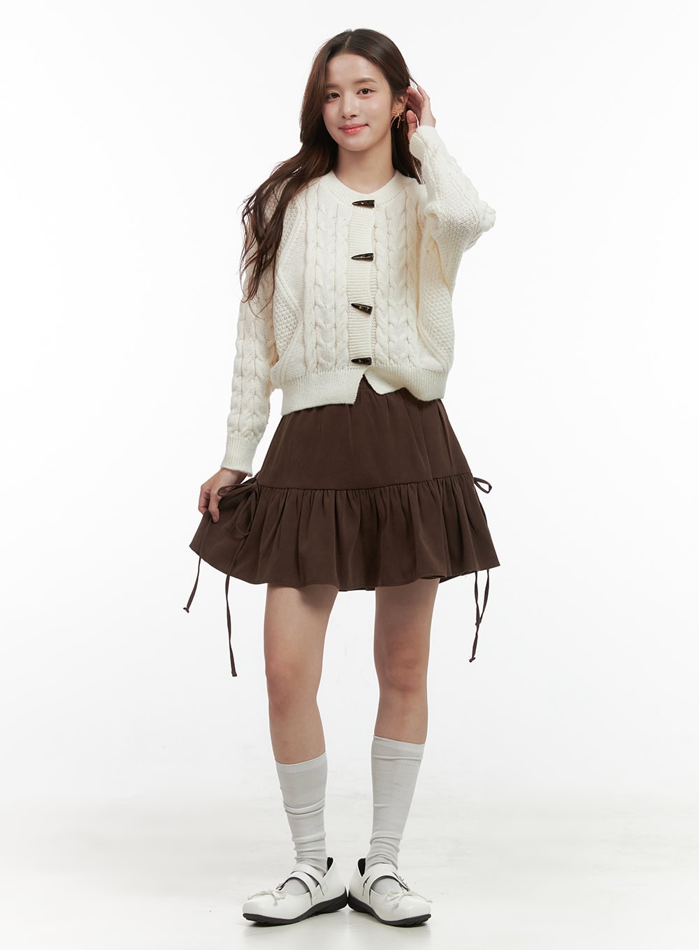 Ribbon Flare Mini Skirt OO421