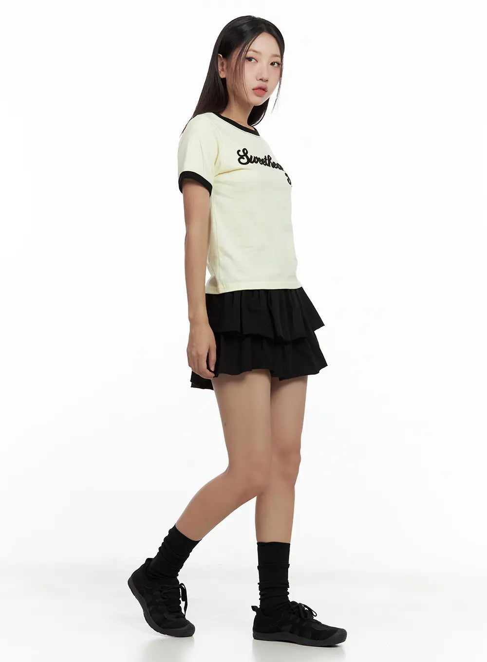 Tiered Ruffle Mini Skirt CL508