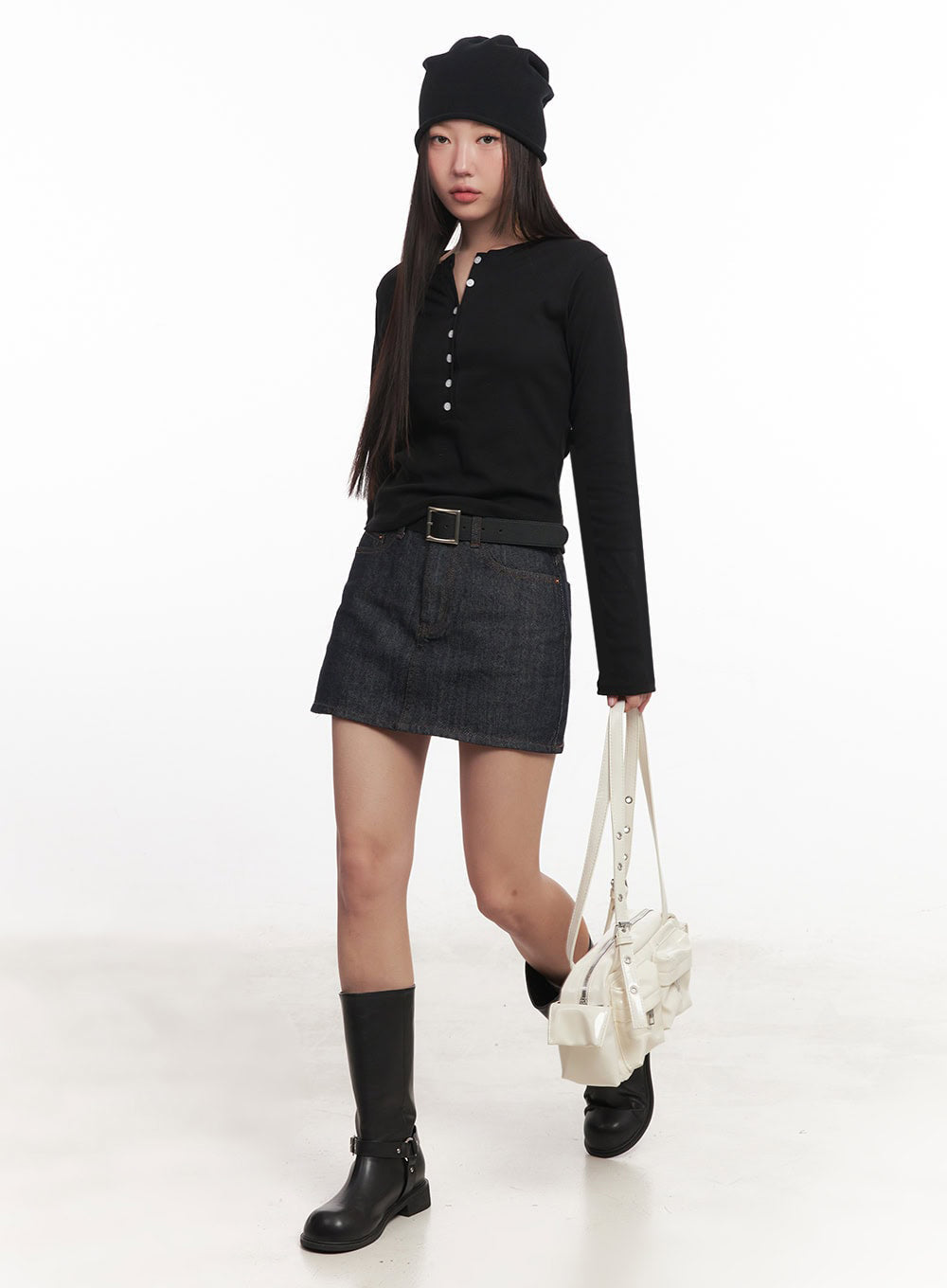 Dark Denim Mini Skirt IM528
