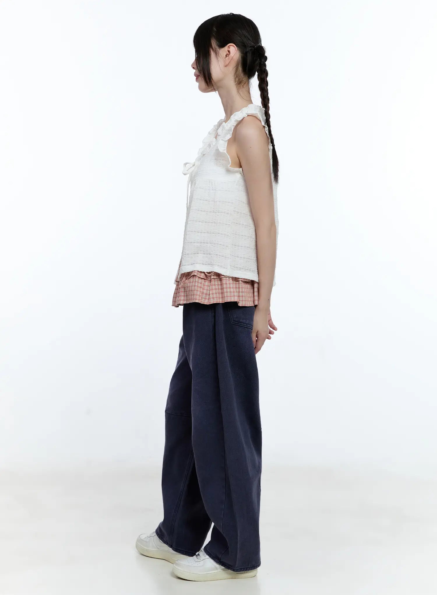 Plaid Layered Wrap Mini Skirt CG507