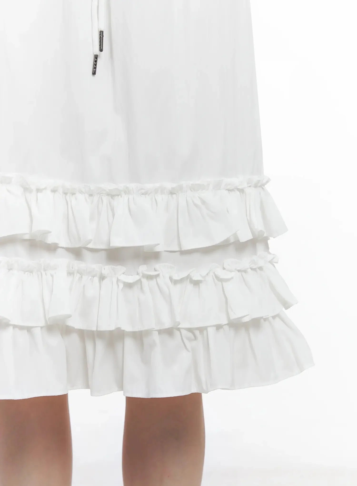 Ruffled Layered Midi Skirt IL528