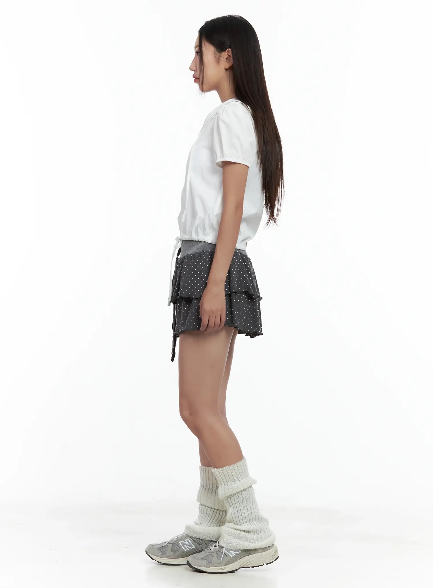 Polka Dot Tiered Mini Skirt CL509