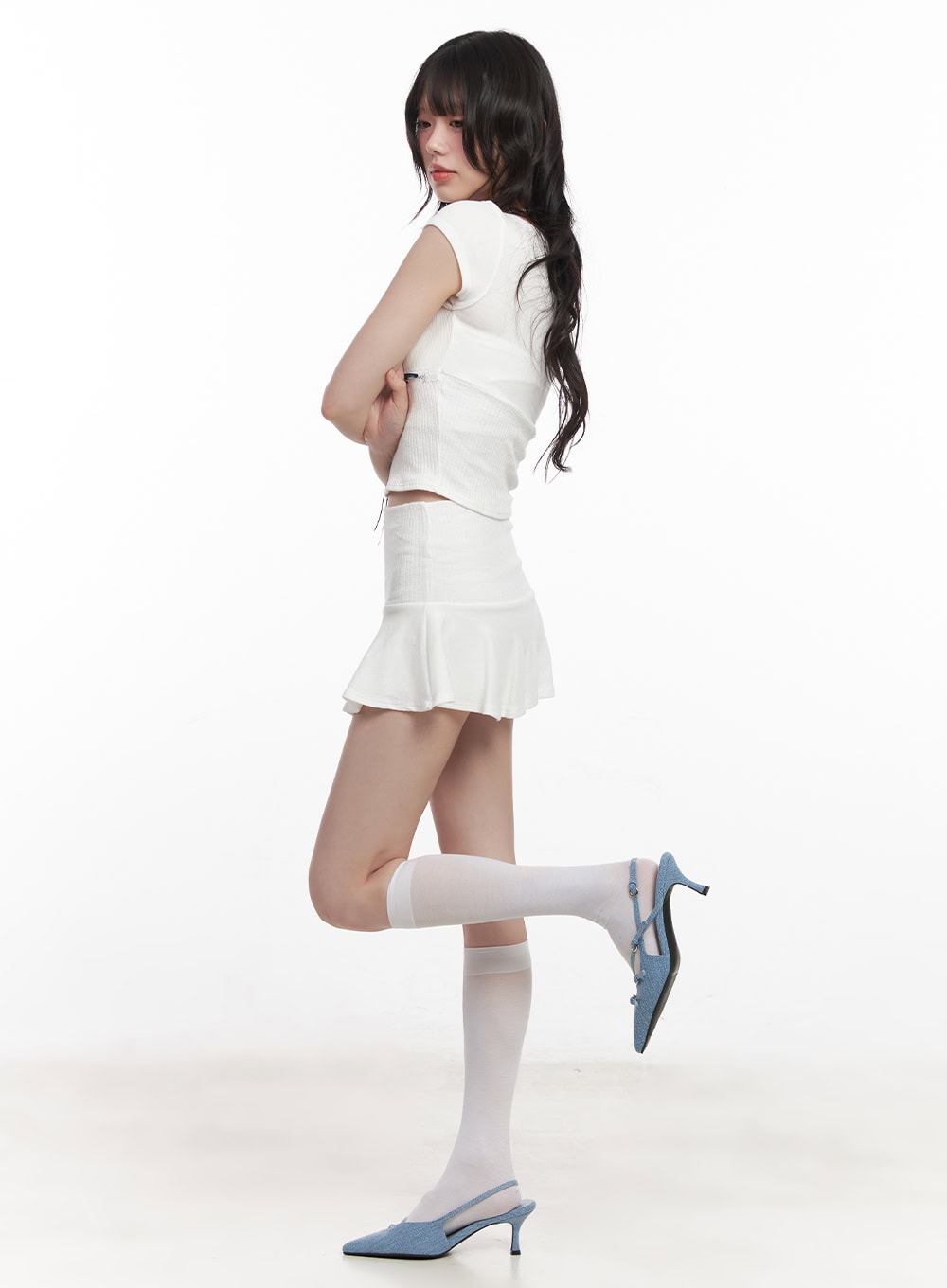 Flared Ruffle Mini Skirt CY520