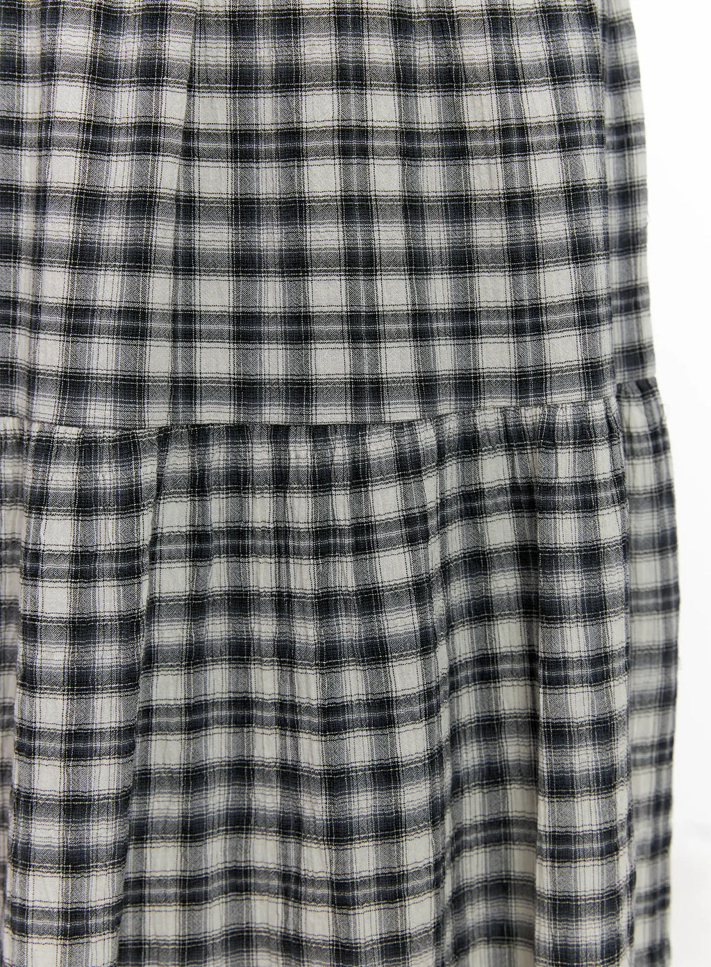 Plaid Cotton Maxi Skirt CL523