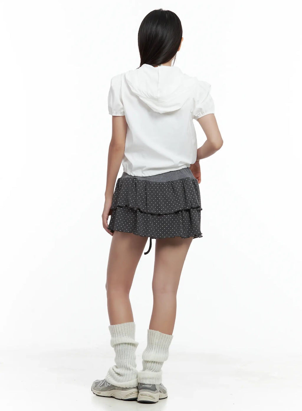 Polka Dot Tiered Mini Skirt CL509