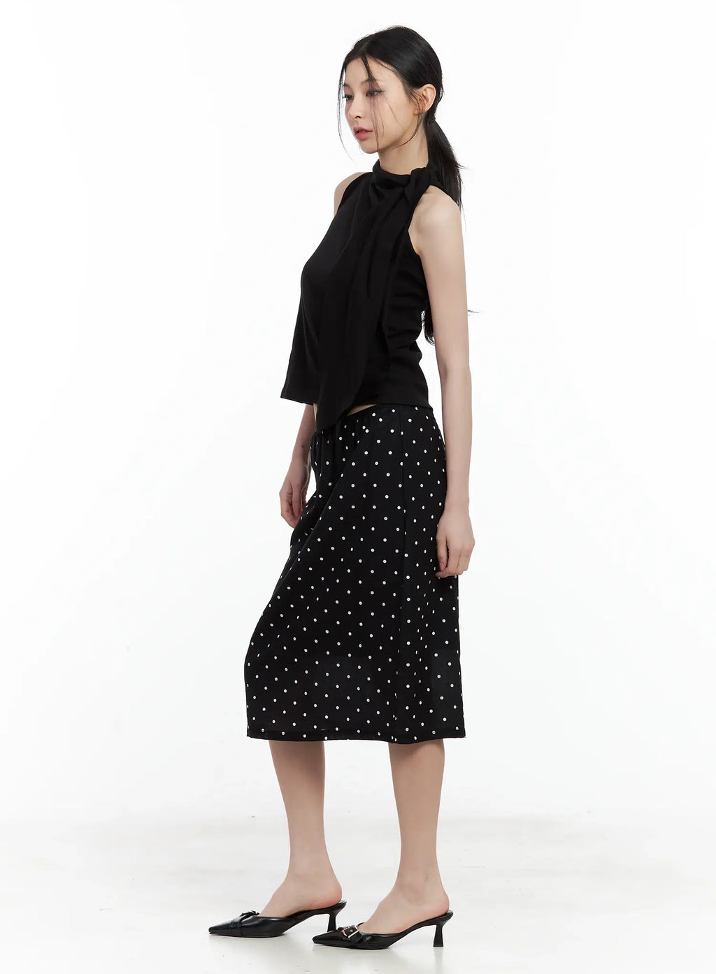 Polka Dot Midi Skirt CU530