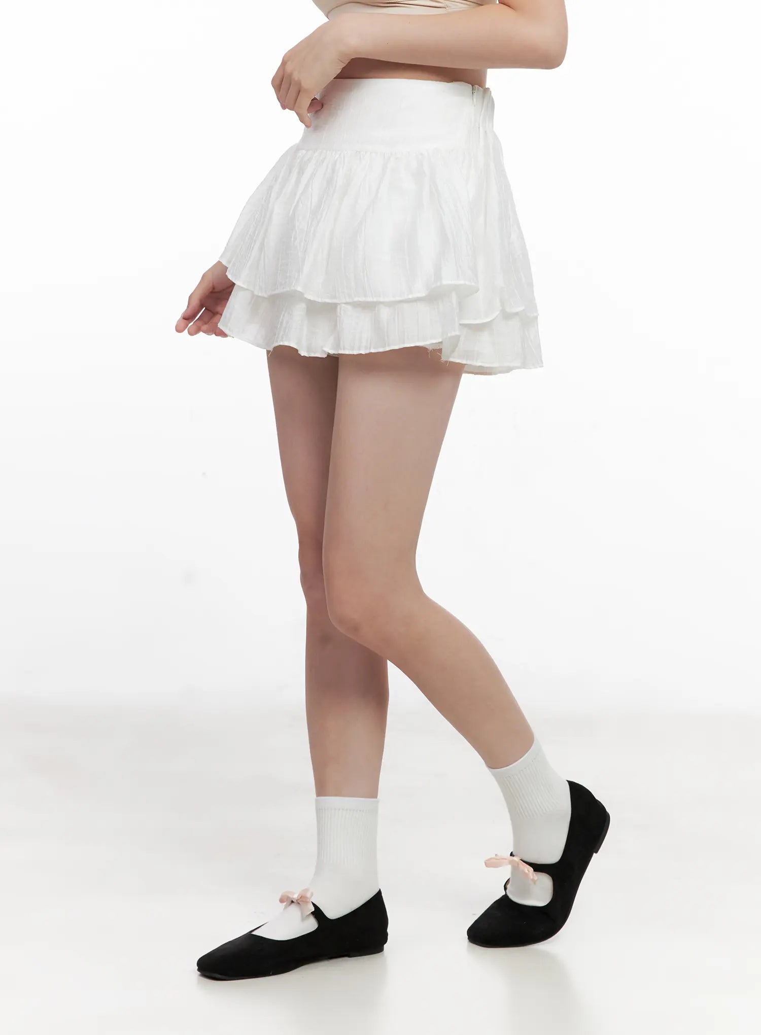 Layered Ruffle Mini Skirt CL523