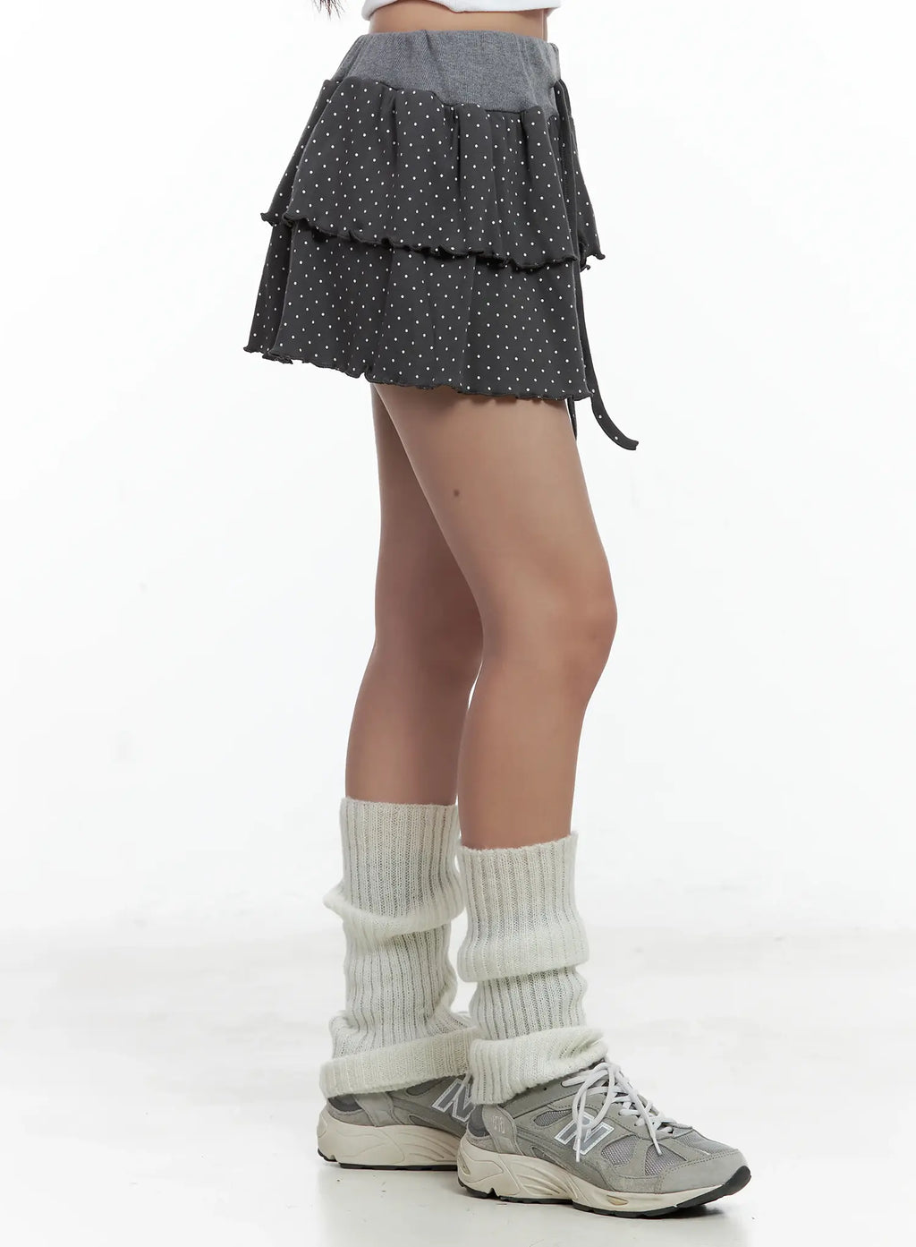 Polka Dot Tiered Mini Skirt CL509