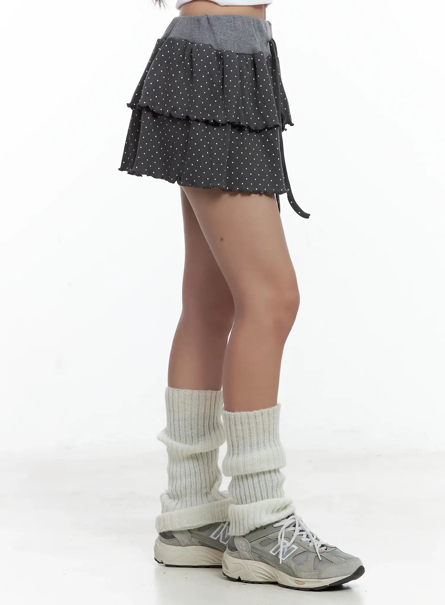 Polka Dot Tiered Mini Skirt CL509