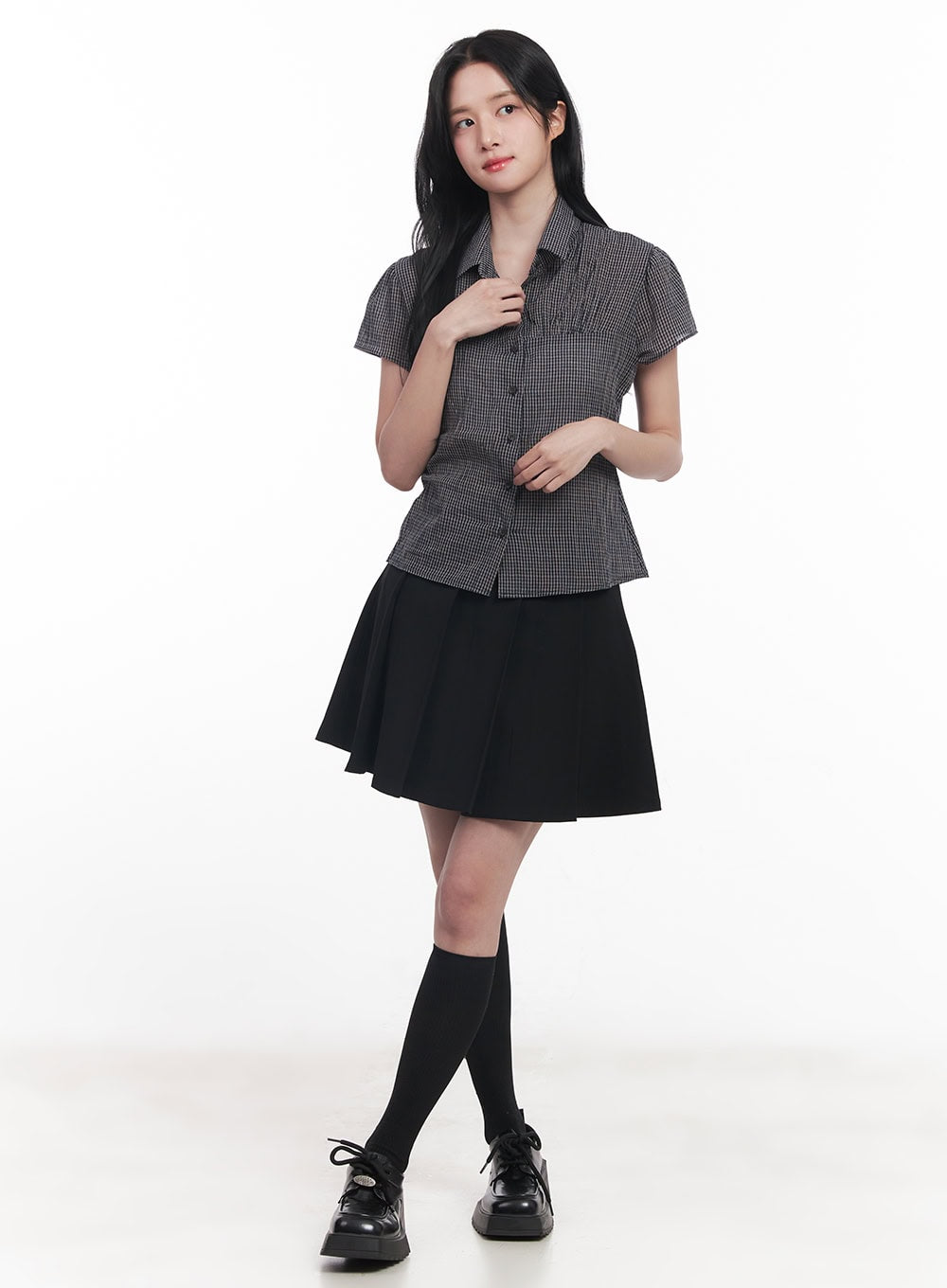 Classic Pleated Midi Skirt CY526