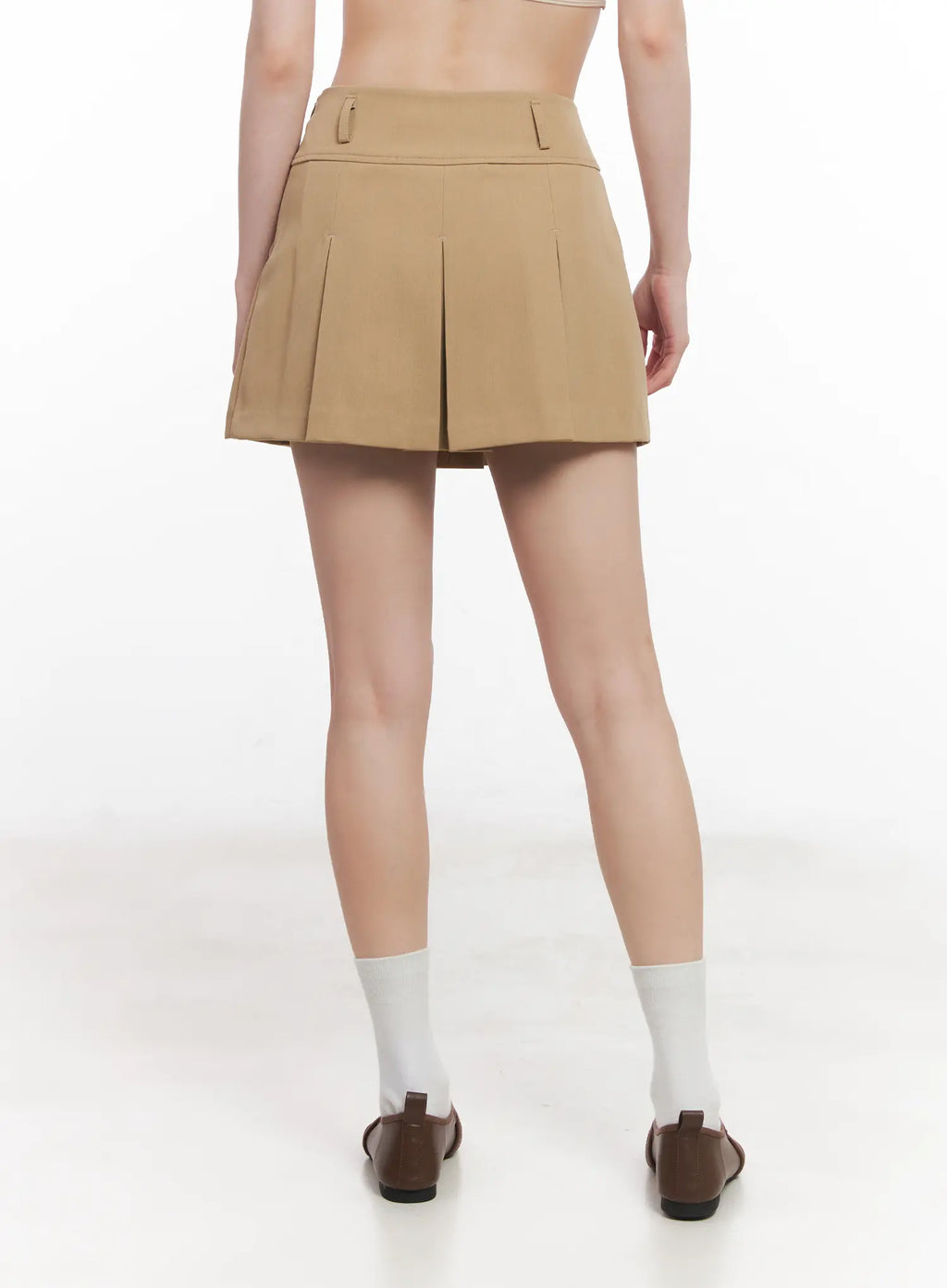 High-Waist Pleated Mini Skirt CU511