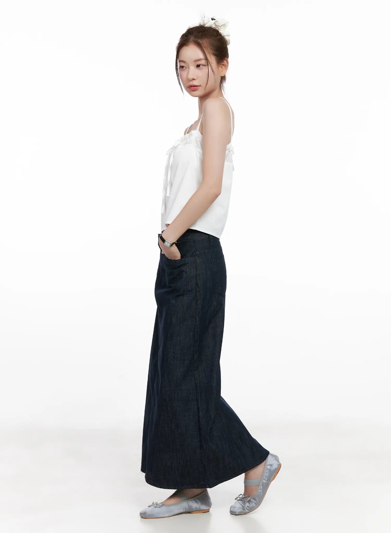 Side-Slit Long Skirt CL523