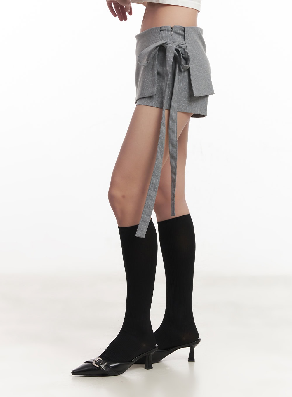 Striped Wrap Mini Skort CM528