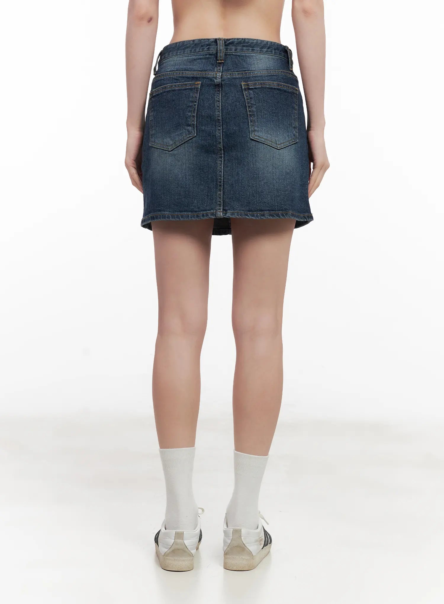 Washed Denim Mini Skirt CL501