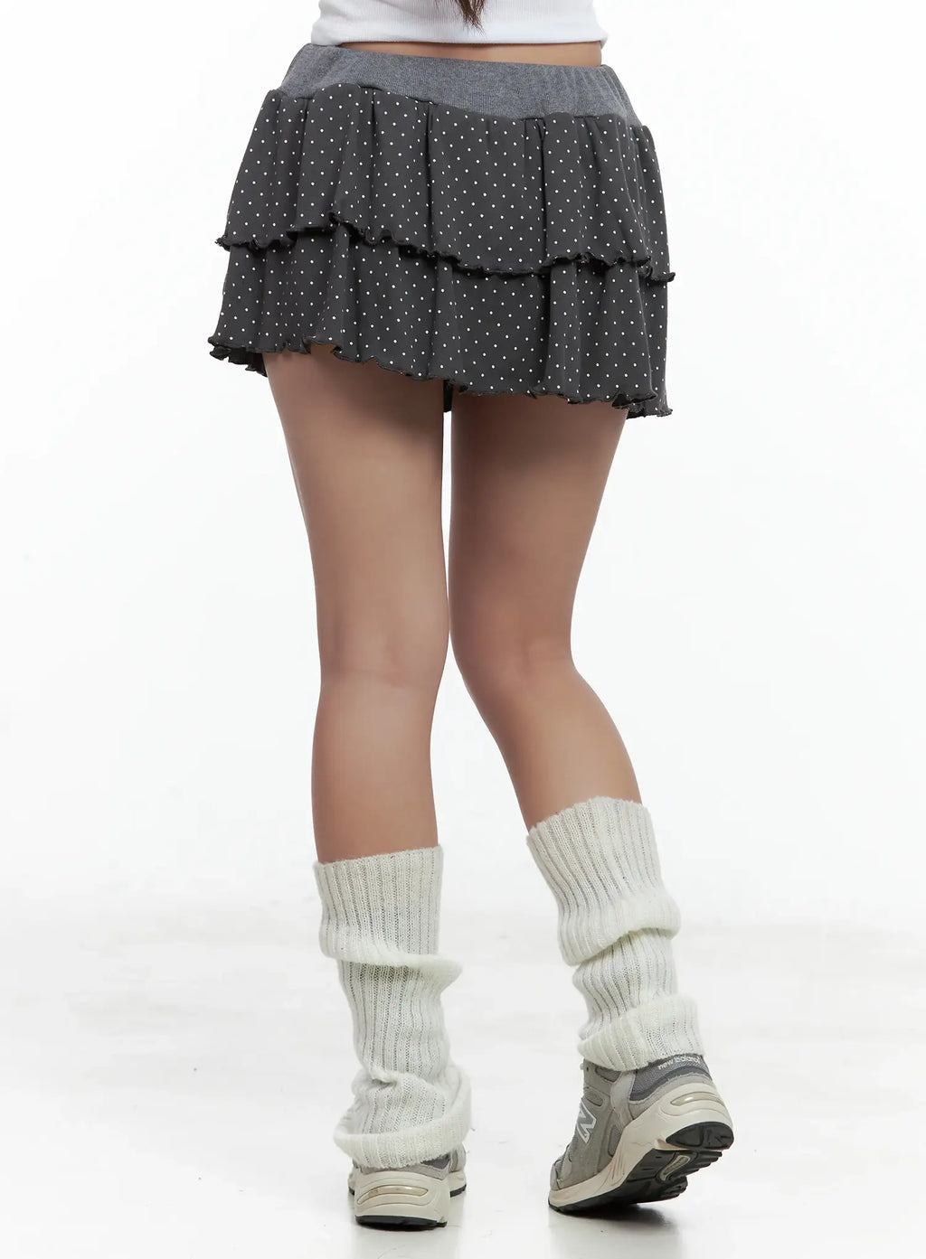 Polka Dot Tiered Mini Skirt CL509