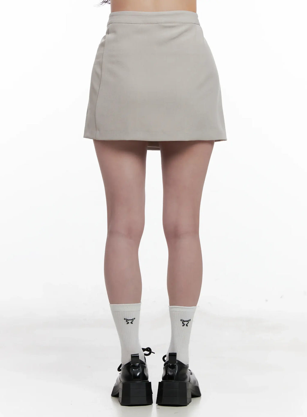 Pleated Wrap Mini Skirt CL515