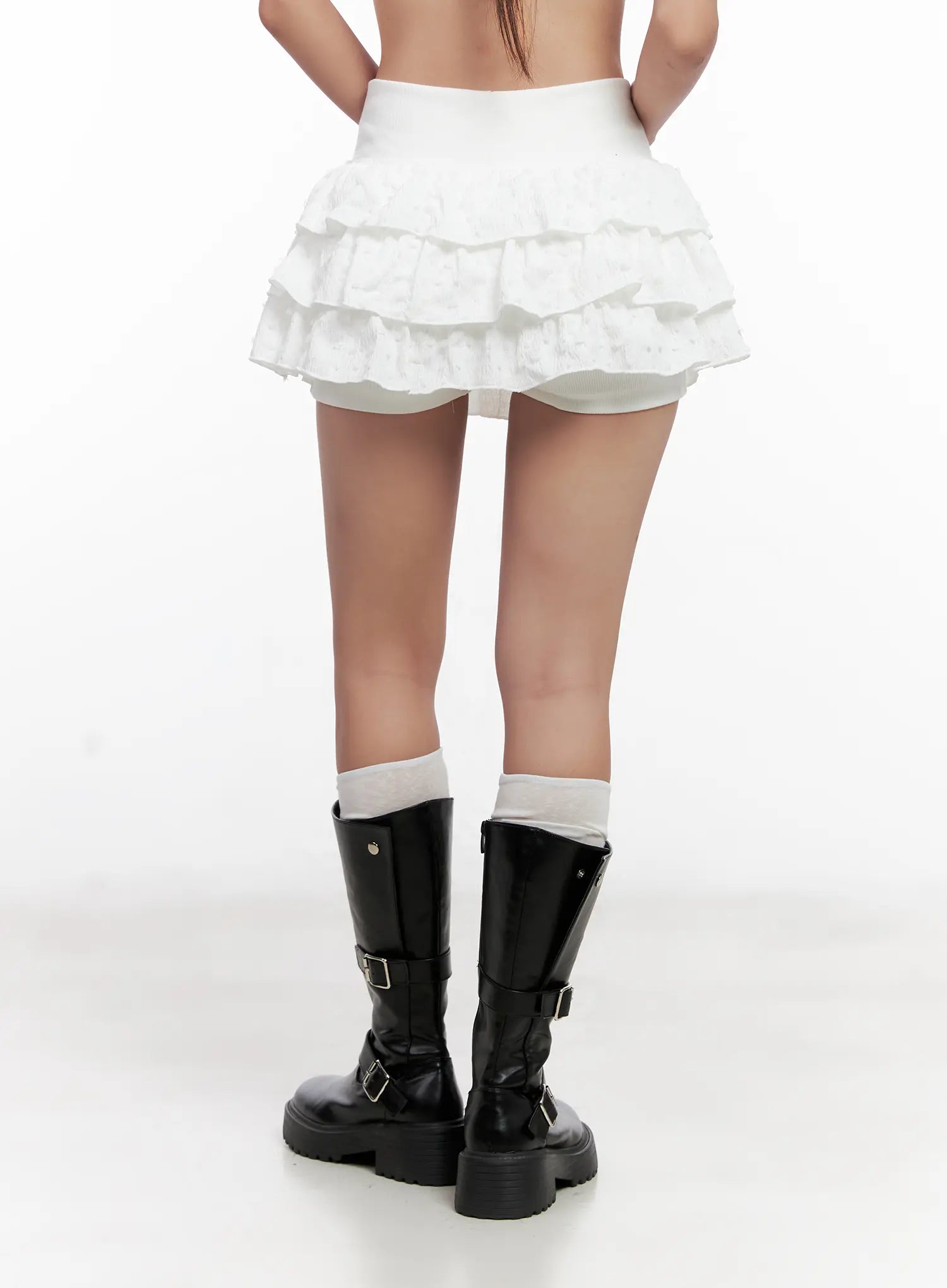 Tiered Ruffle Mini Skirt CL518