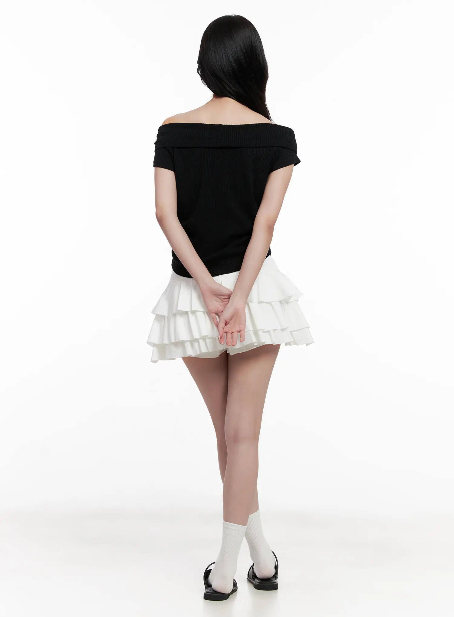 Tiered Ruffle Mini Skirt CL515