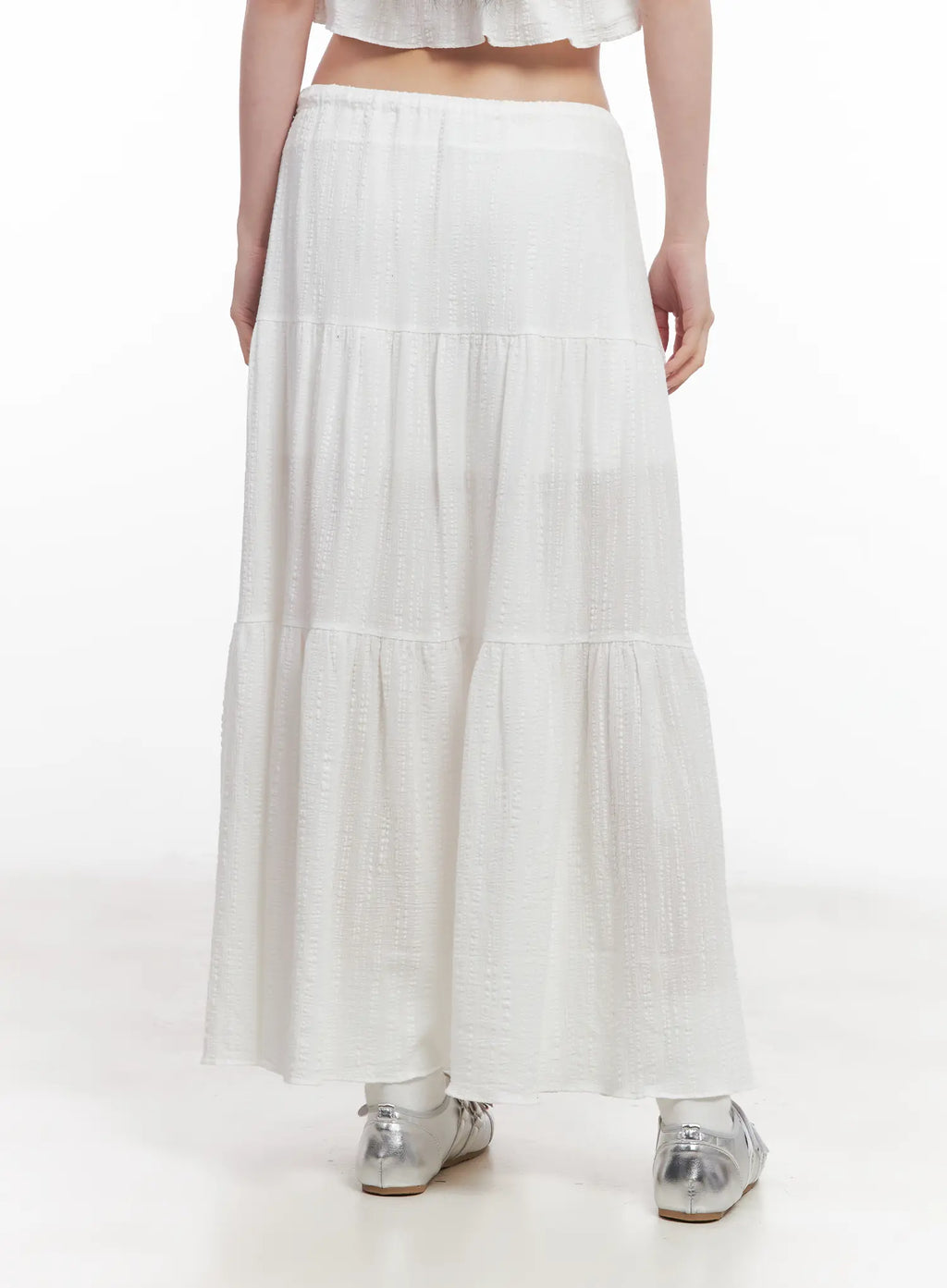 Cotton Tiered Maxi Skirt CU510