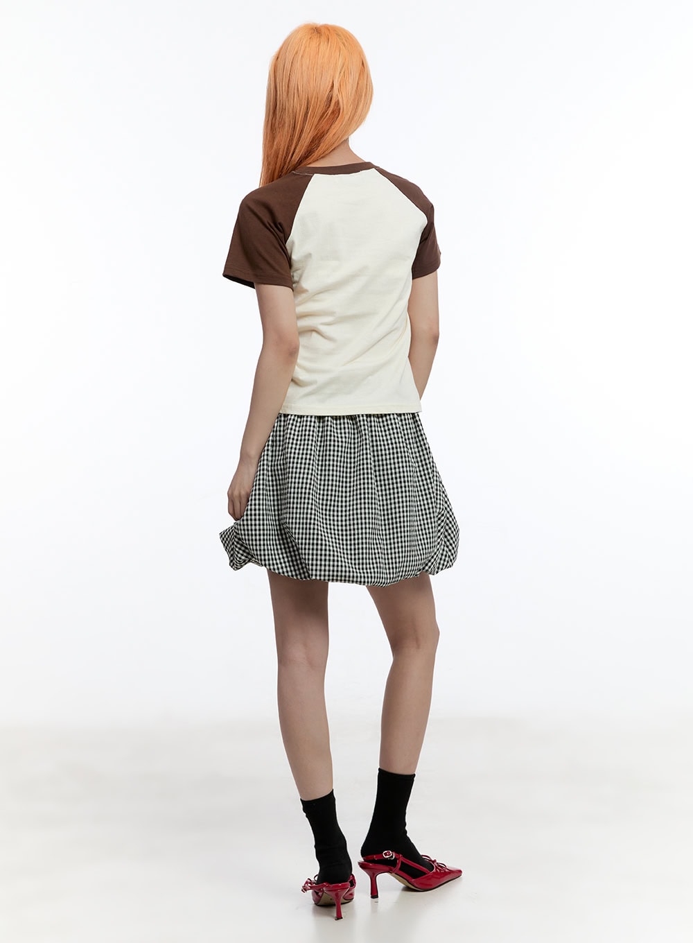 Gingham Check Mini Skirt CU502