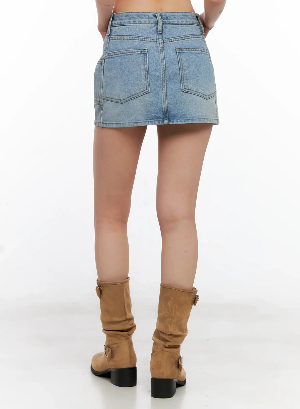 High-Waist Denim Mini Skirt CL525