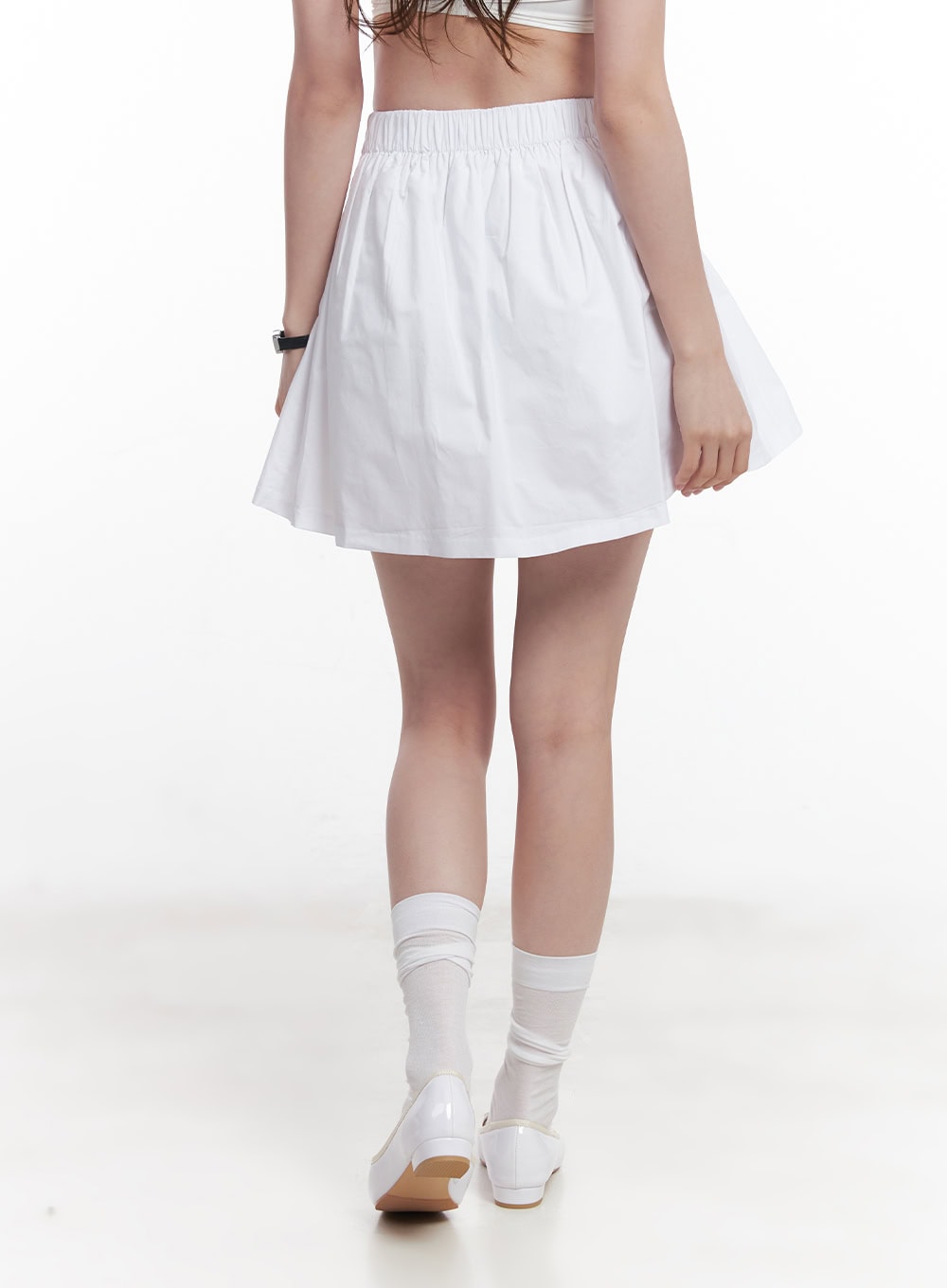 Cotton Pleated Mini Skirt CY519