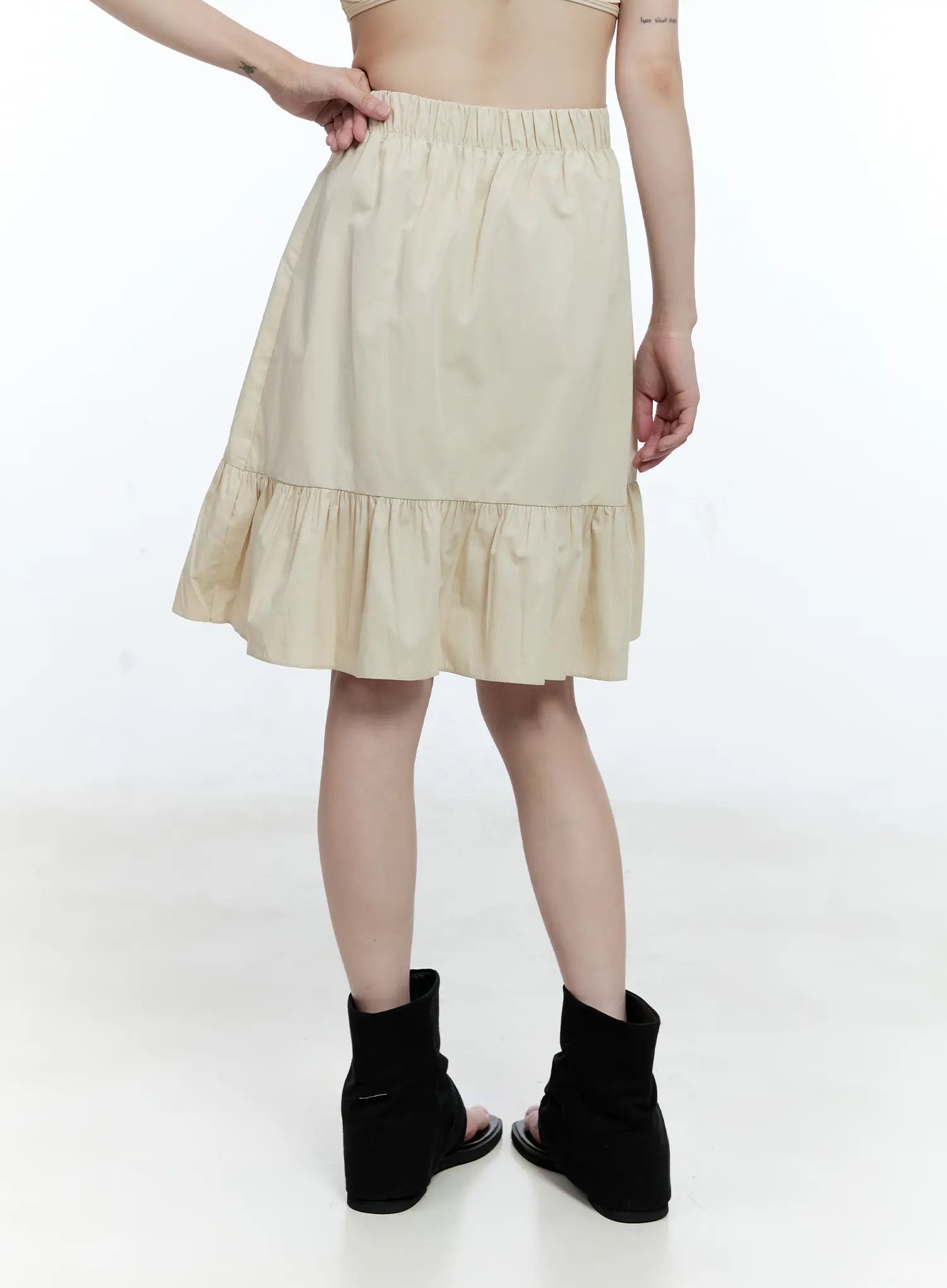 Cotton Tiered Midi Skirt CG507