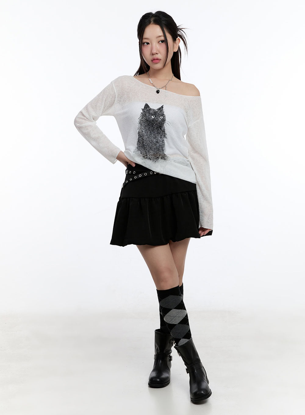 Ribbon Mini Skirt IU504