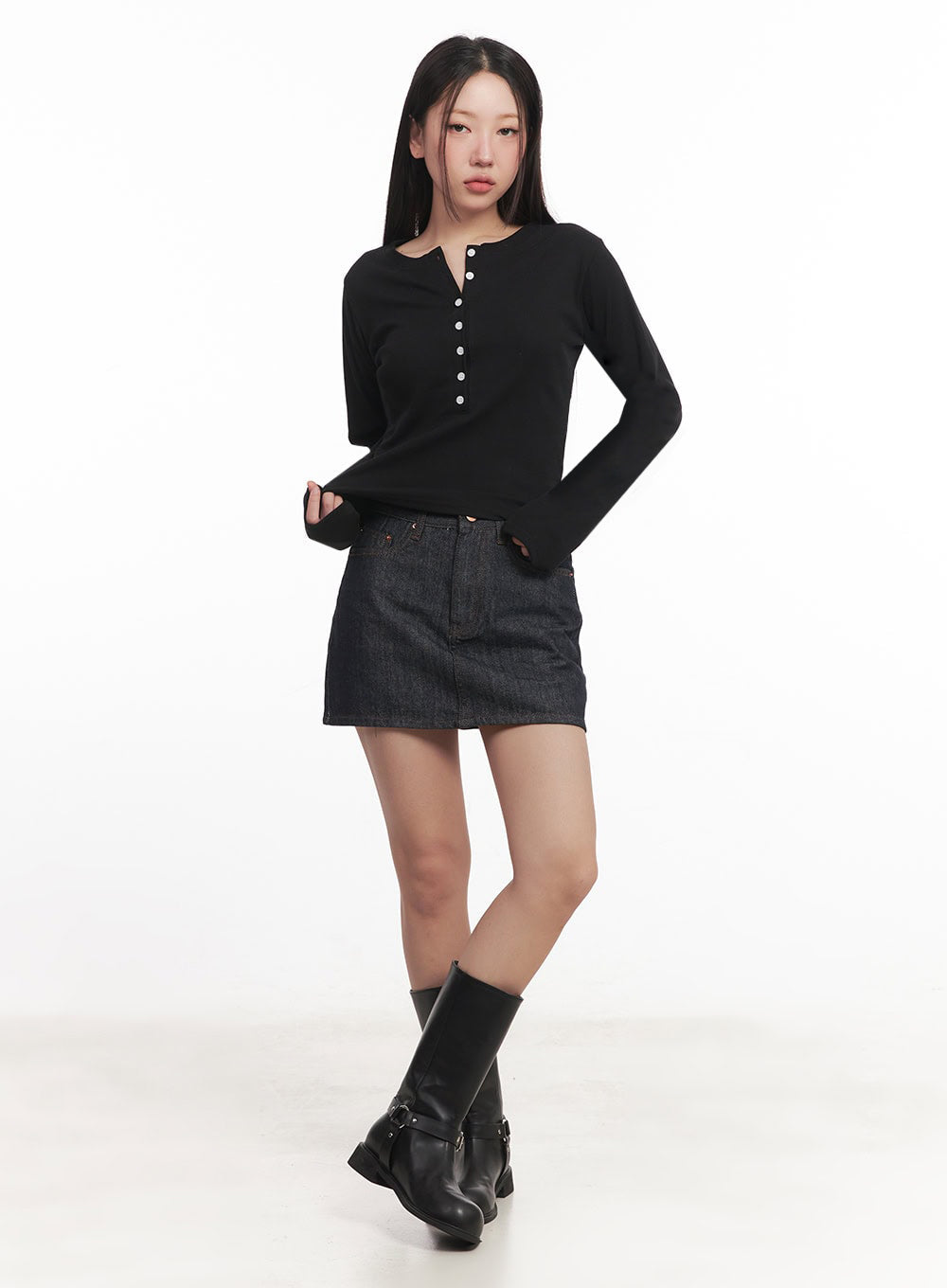 Dark Denim Mini Skirt IM528