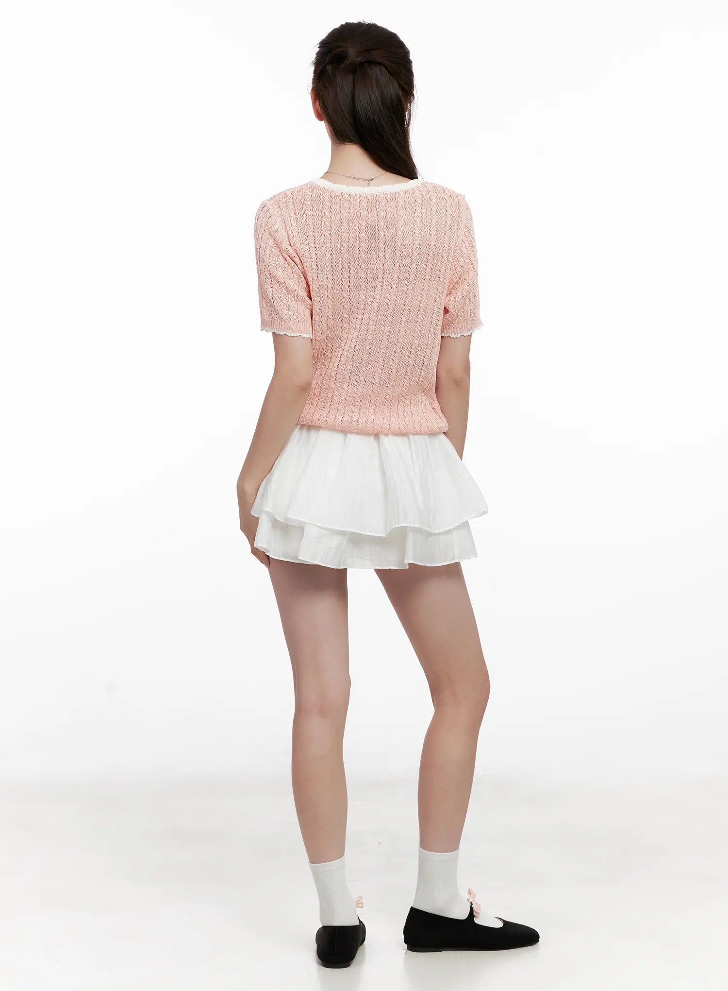 Layered Ruffle Mini Skirt CL523