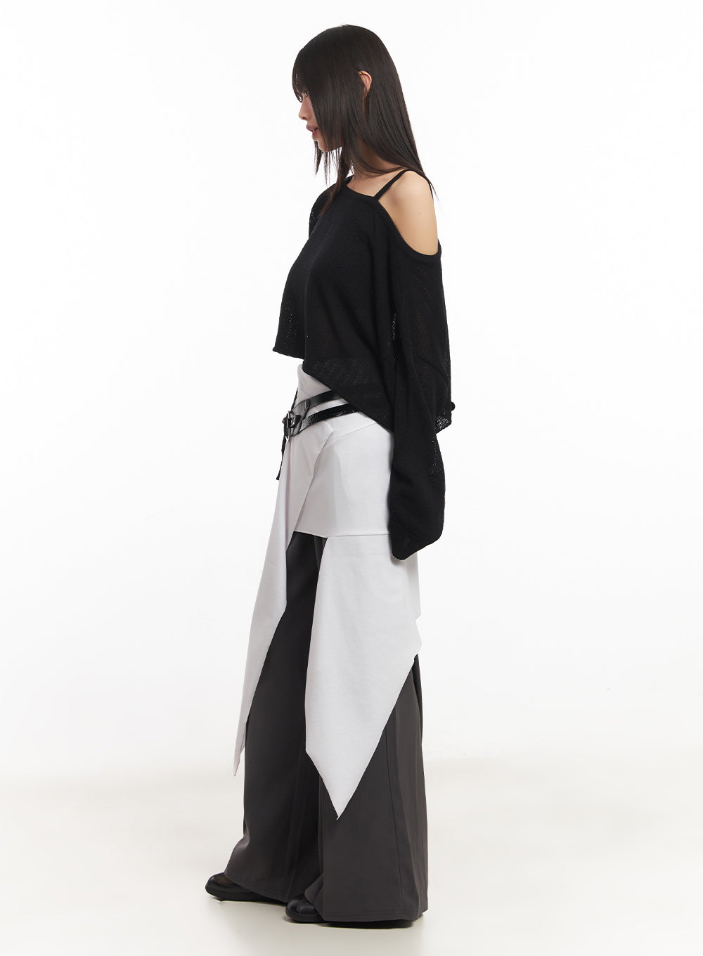 Ruffle Asymmetric Flare Mini Skirt IY502