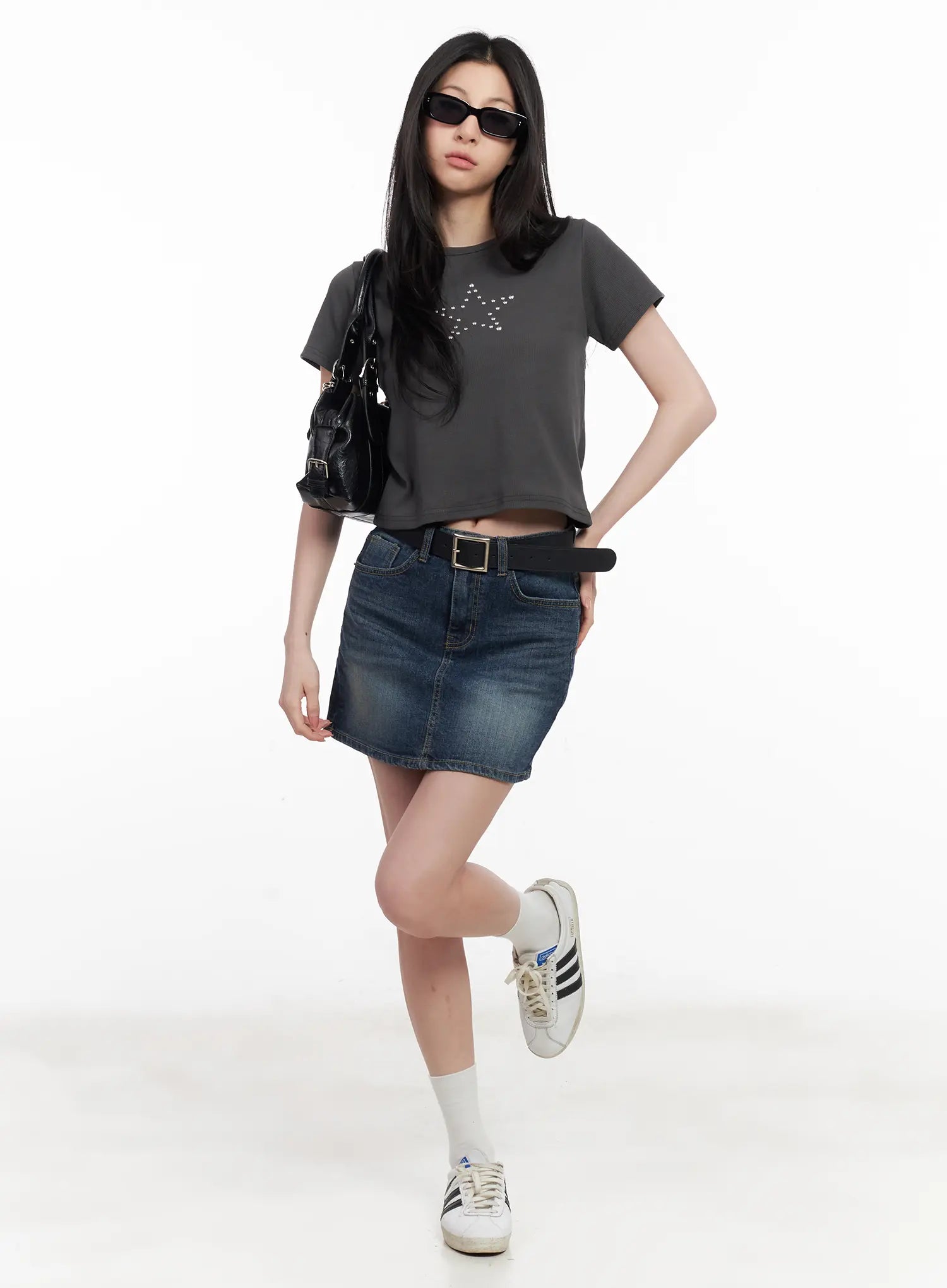 Washed Denim Mini Skirt CL501