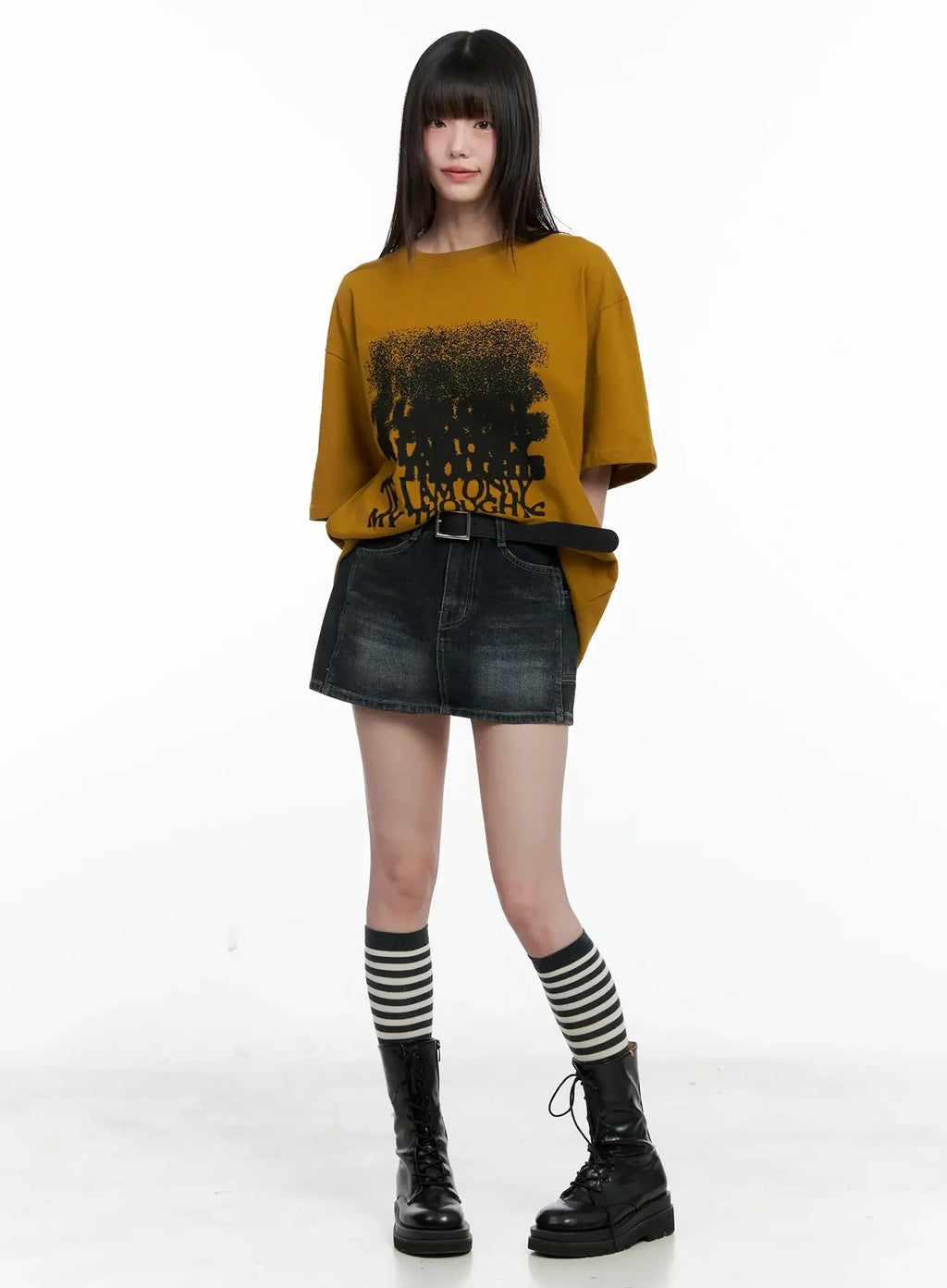 Vintage Wash Denim Mini Skirt IL531