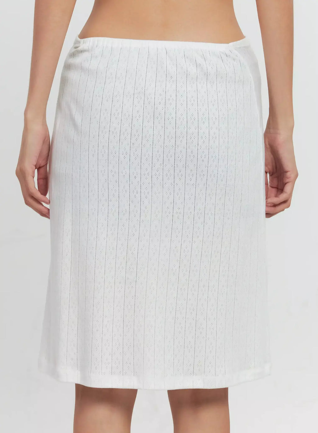Ribbed Eyelet Midi Skirt IL528