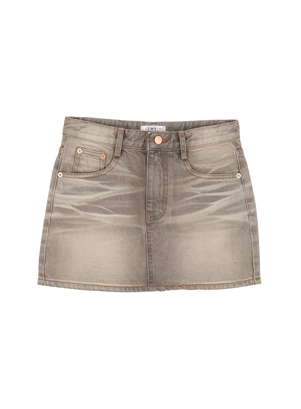 Washed Denim Mini Skirt IM528