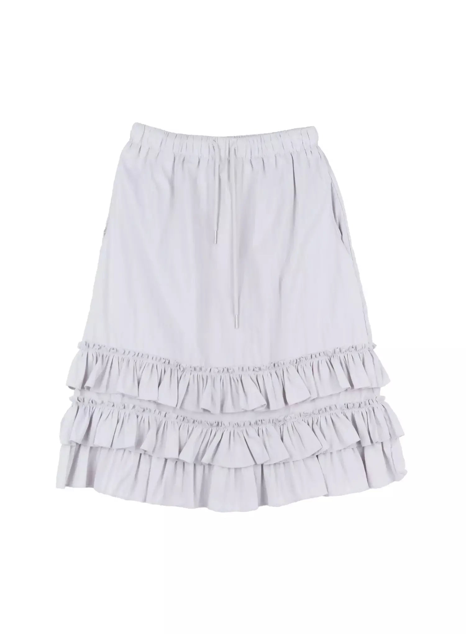 Ruffled Layered Midi Skirt IL528