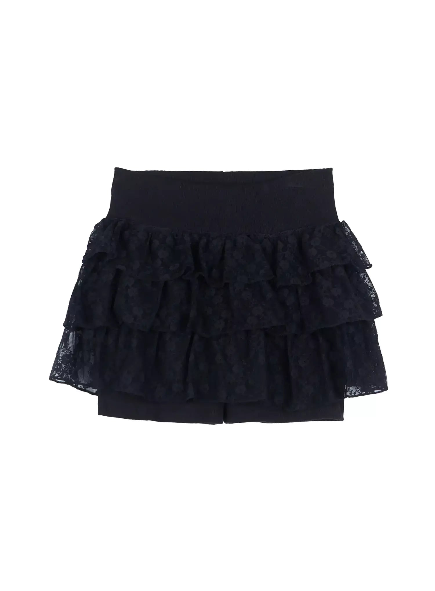 Lace Tiered Ruffle Skirt IL531