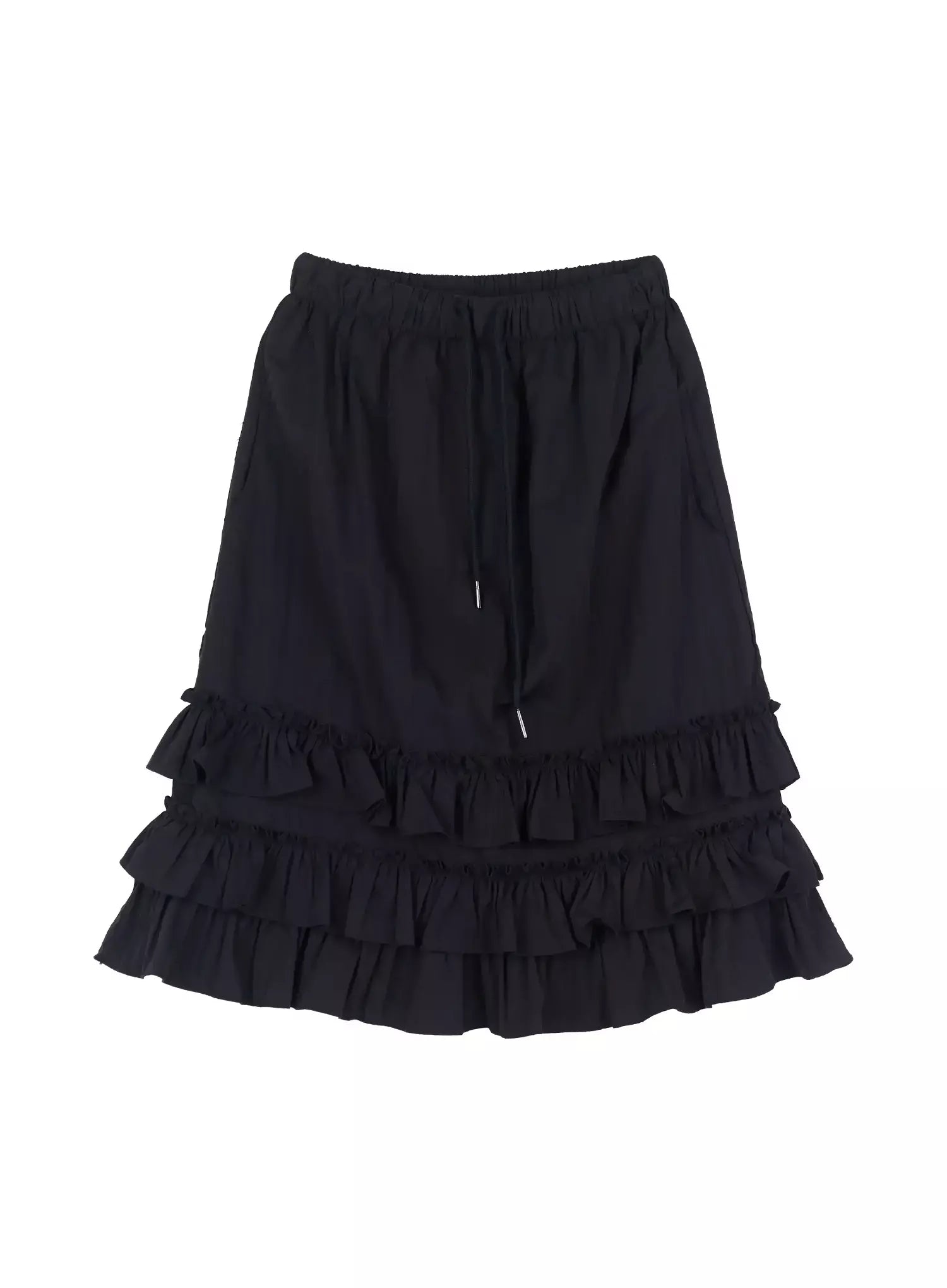 Ruffled Layered Midi Skirt IL528