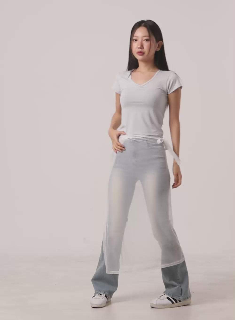 Mesh Maxi Wrap Skirt CU428