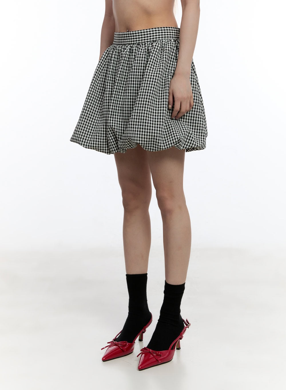 Gingham Check Mini Skirt CU502
