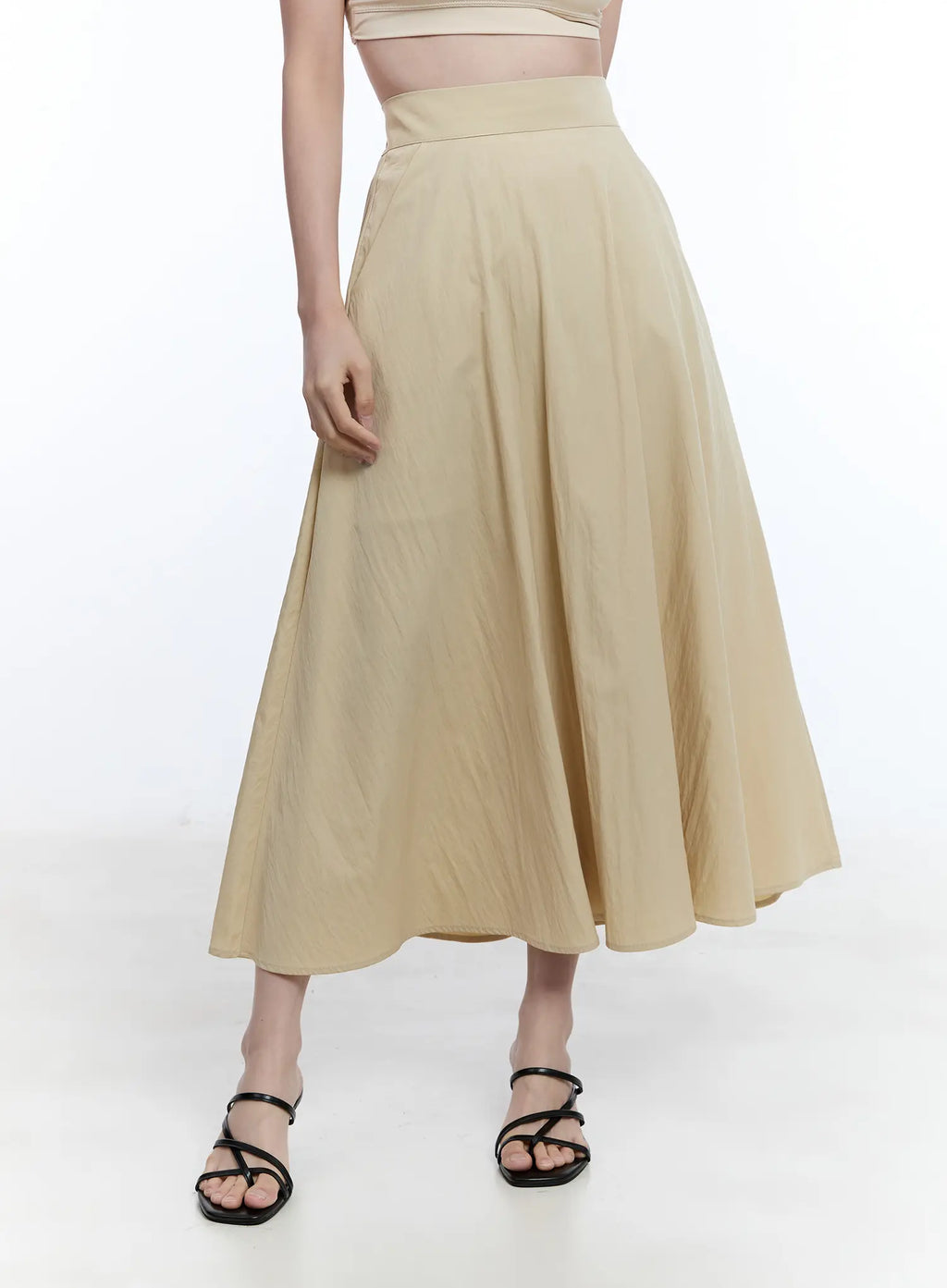 Flared Flowy Midi Skirt CU513