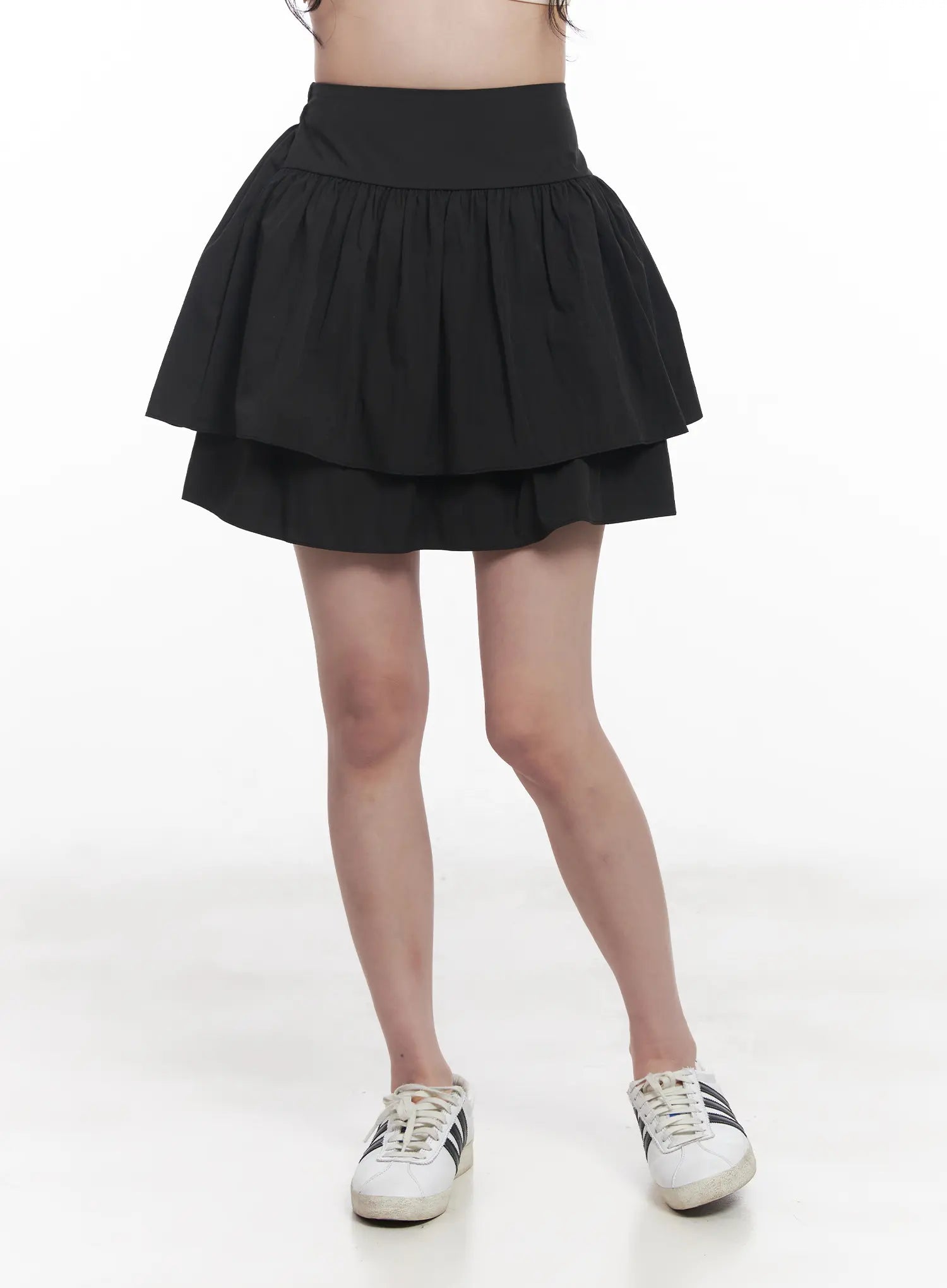 Shirred Ruffle Mini Skirt CU525